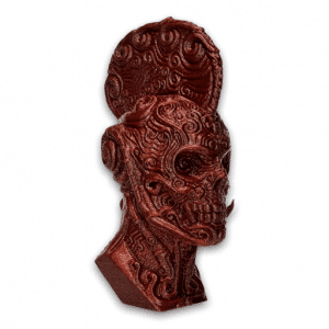 Aztec Skull Sculpture Statue Mohawk