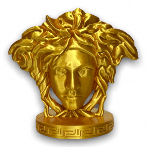 Medusa Head Statue on Base Greek Mythology Sculpture Home Decor