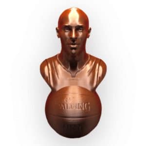 Kobe Bryant On Basketball Bust Black Mamba Sculpture