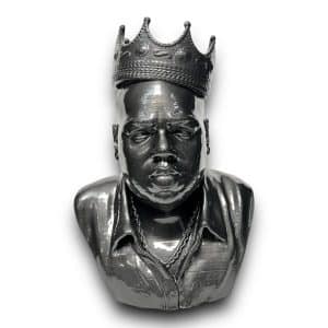 The Notorious B.I.G.  Painted In Gloss Hammered Paint Biggie  Sculpture