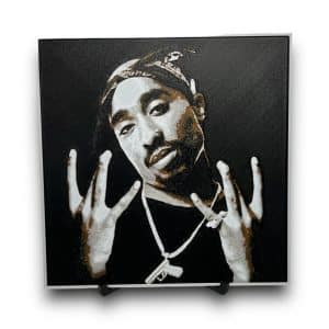 2pac 3D-Printed Portrait With Stand