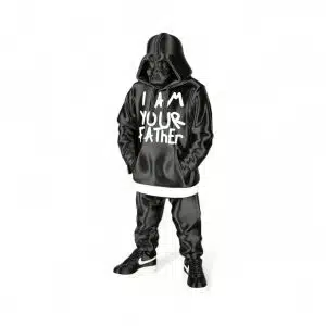 Urban 3D Printed Darth Vader Figurine – Streetwear Hoodie Collectible, Urban Art Toy