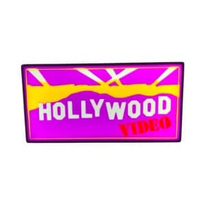 🎬 Hollywood Video LED Light Box Sign