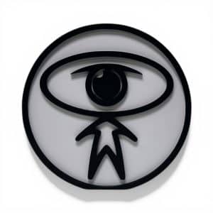 Dilated Peoples Eye Symbol Tabletop Decor | Minimalist Statement Piece | Modern Desk Accent
